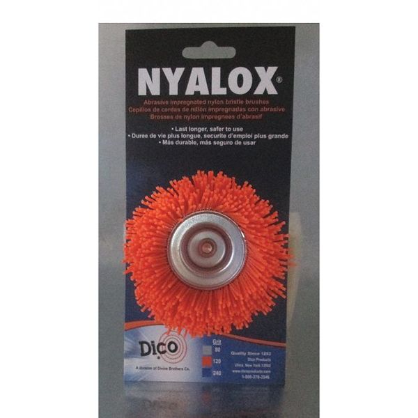 Nyalox Cup Brush, 120 Grit, Orange, 2 1/2