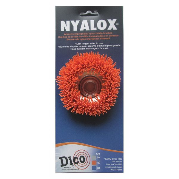 Nyalox Cup Brush, 120 Grit, Org, 3