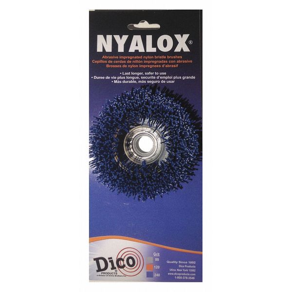 Nyalox Cup Brush, 240 Grit, Blue, 3