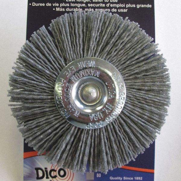 Nyalox Wheel Brush, 80 Grit, Gray, 4