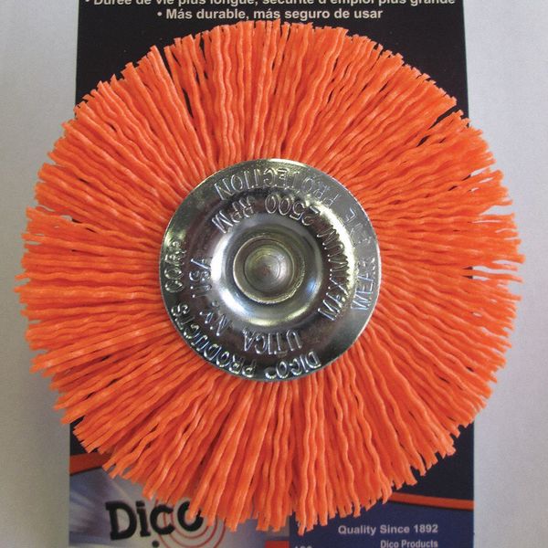 Nyalox Wheel Brush, 120 Grit, Orange, 4