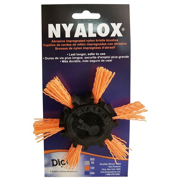 Nyalox Flap Brush, 120 Grit, Orange, 4