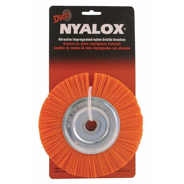 Nyalox Wheel Brush, 120 Grit, Orange, 6