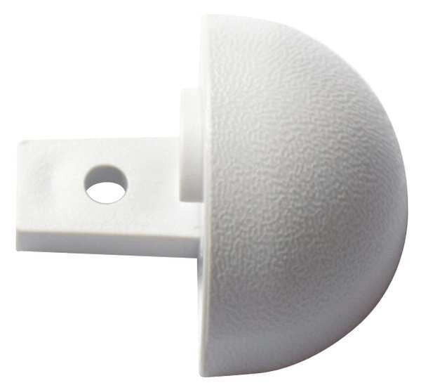 End Cap, Interior, 1-1/8 In, Vinyl, Gray