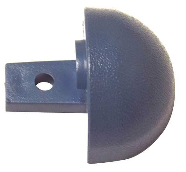 End Cap, Interior, 1-1/8 In, Vinyl, Blue