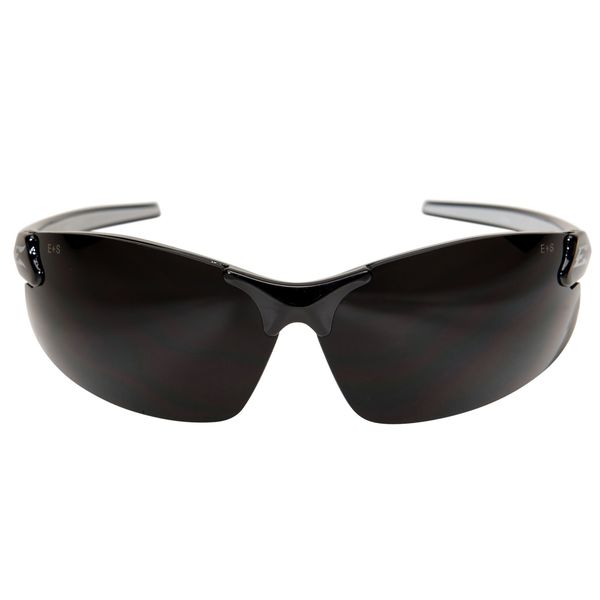 Safety Glasses, Wraparound Smoke Polycarbonate Lens, Scratch-Resistant