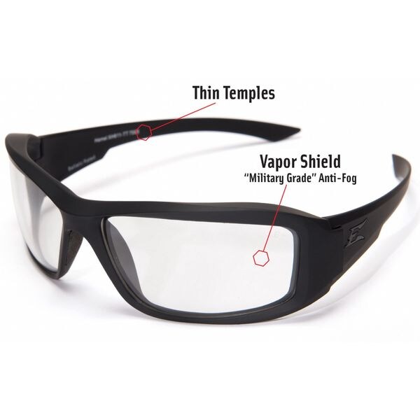 Safety Glasses, Wraparound Clear Polycarbonate Lens, Anti-Fog, Scratch-Resistant