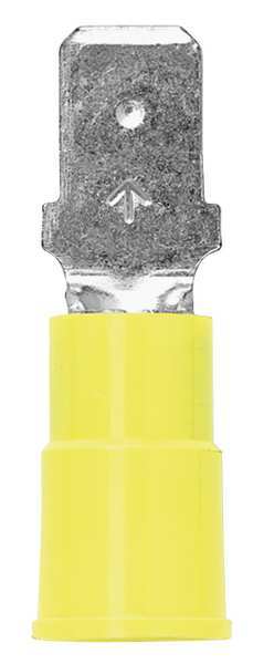 Male Disconnect, Yellow, 12-10AWG, PK25