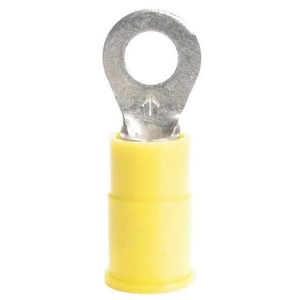12-10 AWG Vinyl Ring Terminal #6 Stud PK25