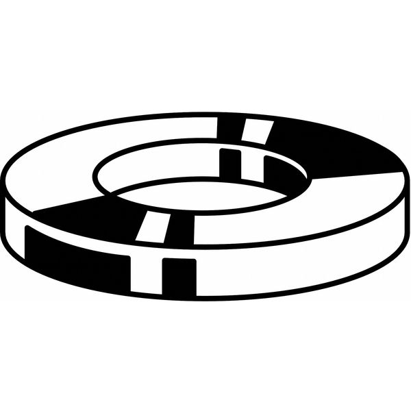 Flat Washer, Fits Bolt Size M16 , Steel Black Oxide Finish, 25 PK
