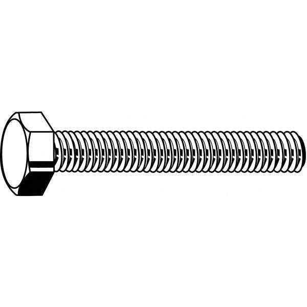 Class 8.8, M33-3.50 Hex Head Cap Screw, Black Oxide Steel, 100 mm L, 5 PK