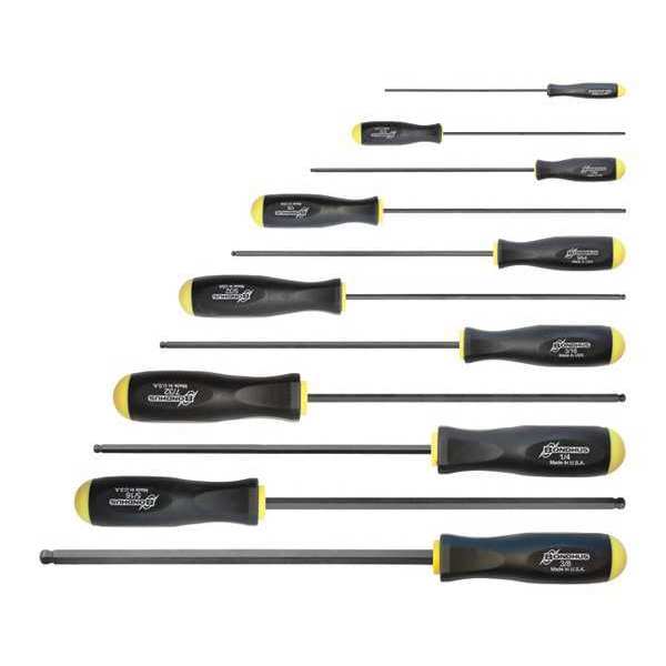 Screwdriver Set, Ball End, Long, 11 pcs