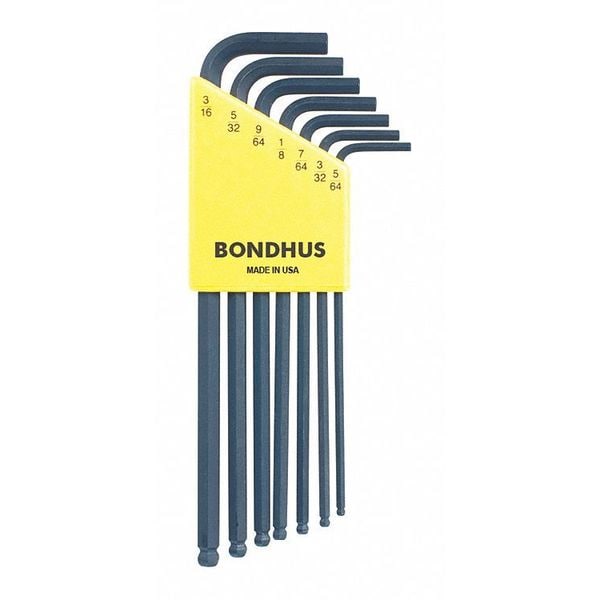 7 Piece SAE L-Shape Hex Key Set, 10945