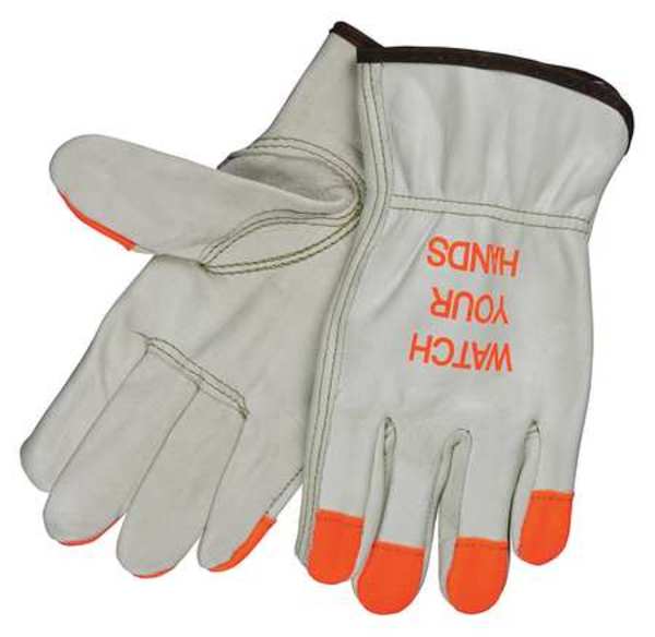 Logo Glove, Driver, Cow Grain, Cream, L, PR