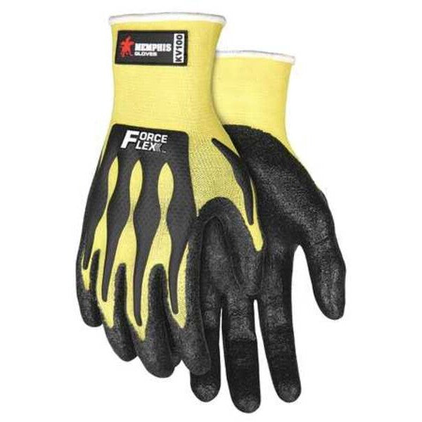 Cut Resistant Glove, M, Yellow/Black, PR