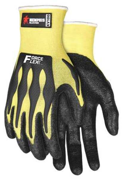 Cut Resistant Glove, L, Yellow/Black, PR