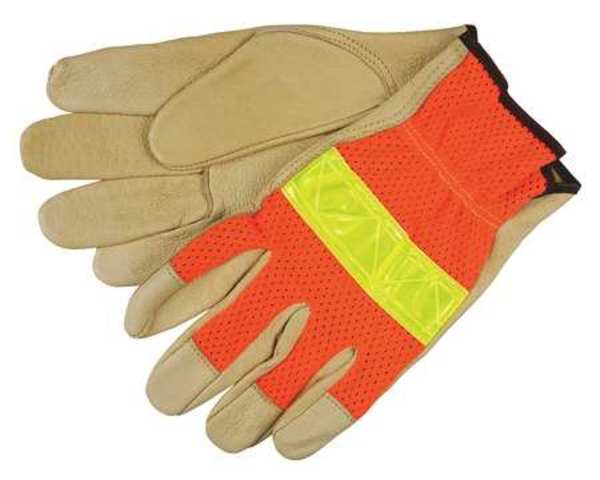 Leather Gloves, Beige, M, PR