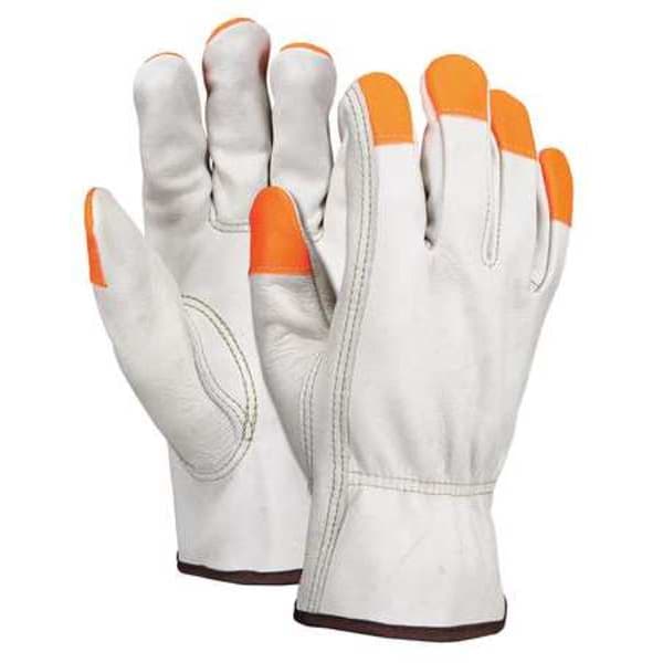 Glove, Driver, Cow Grain, Cream, M, PR