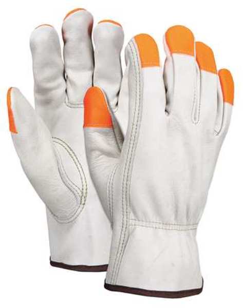 Glove, Driver, Cow Grain, Cream, XL, PR