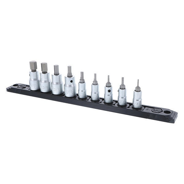 Hex Bit Socket, Metric, 9pcs