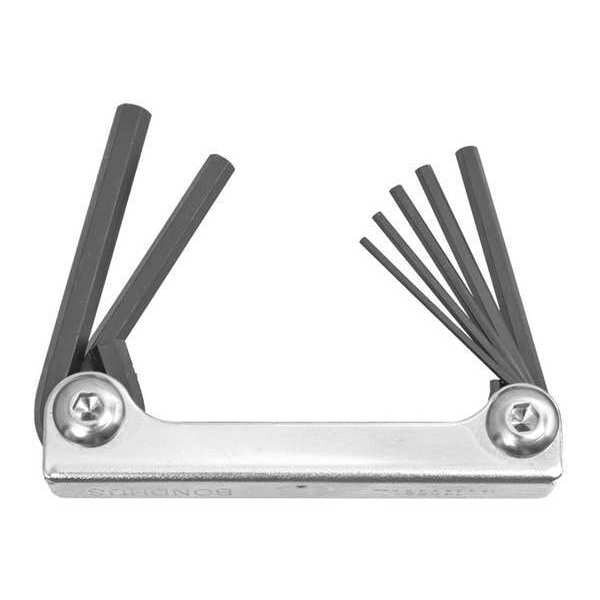 7 Piece Metric Fold-Up Hex Key Set, 14587