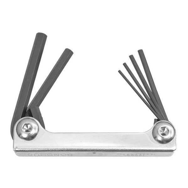 6 Piece Metric Fold-Up Hex Key Set, 14595