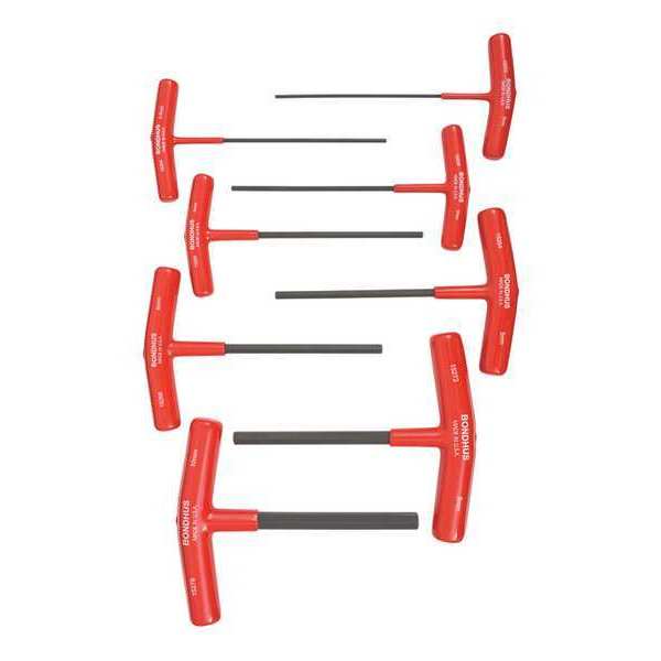 8 Piece Metric T-Shape Hex Key Set, 15287