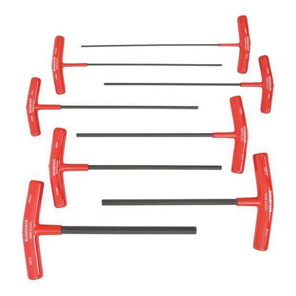 8 Piece Metric T-Shape Hex Key Set, 15387