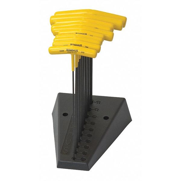 10 Piece SAE T-Shape Hex Key Set, 15390