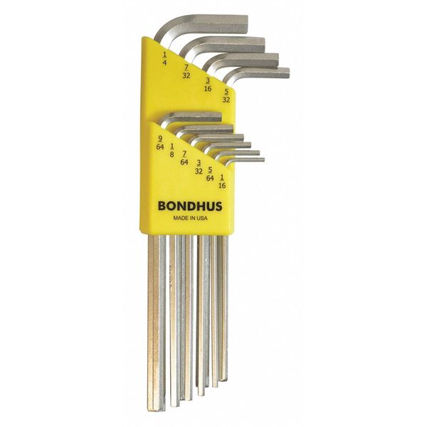 10 Piece SAE L-Shape Hex Key Set, 16138