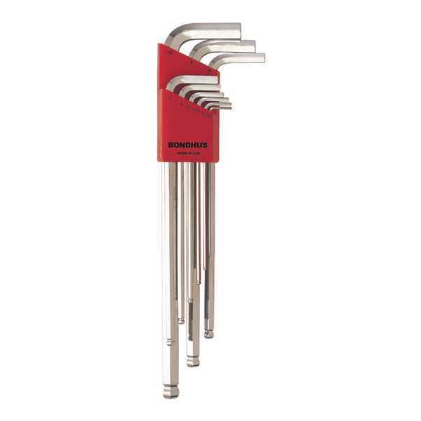9 Piece Metric L-Shape Hex Key Set, 17099