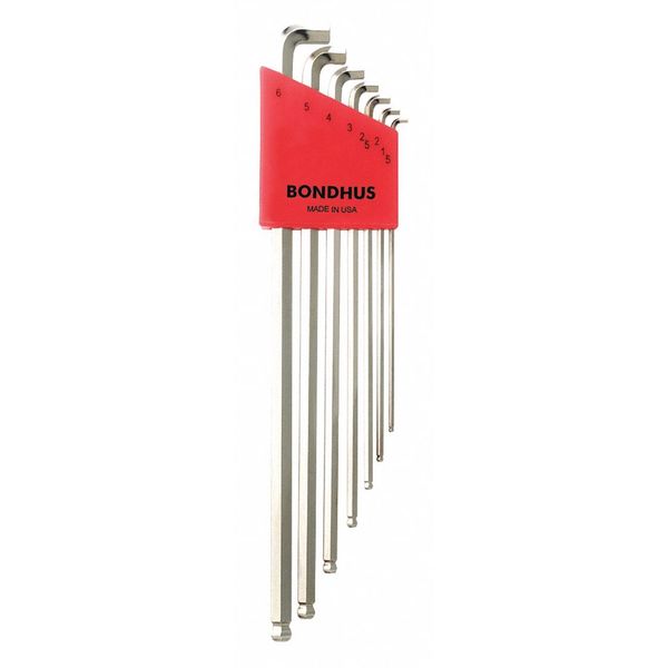 7 Piece Metric L-Shape Hex Key Set, 16792