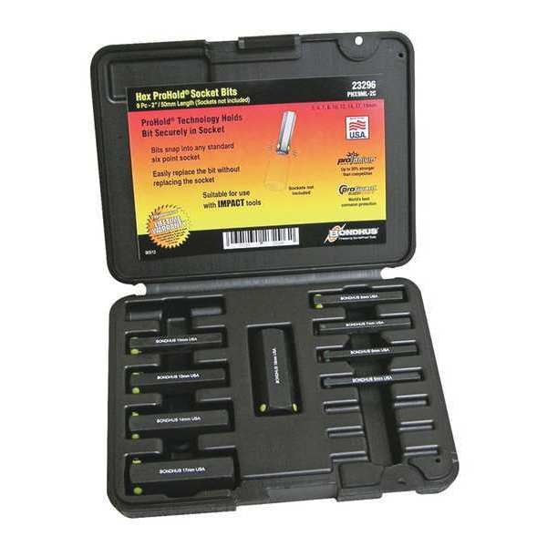 ProHold Hex Bit Socket Set, 9 pcs