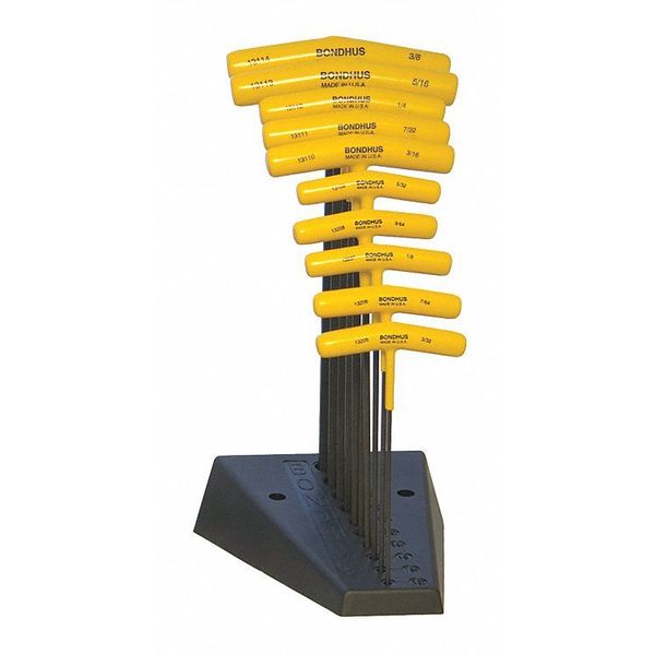 10 Piece SAE T-Shape Hex Key Set, 13190