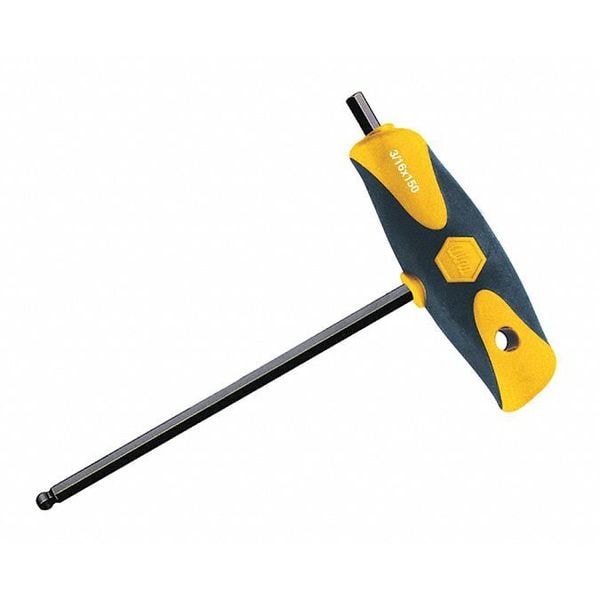 SAE Soft Grip Dual Drive T-Handle Hex Key, 9/64