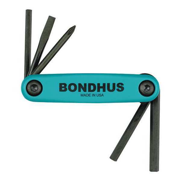 5 Piece Metric/SAE Fold-Up Phillips/Slotted/Hex Key Set, 12540