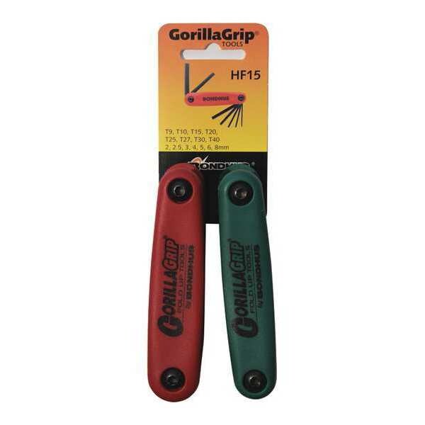 15 Piece Metric/Torx? Fold-Up Torx?/Hex Key Set, 12544