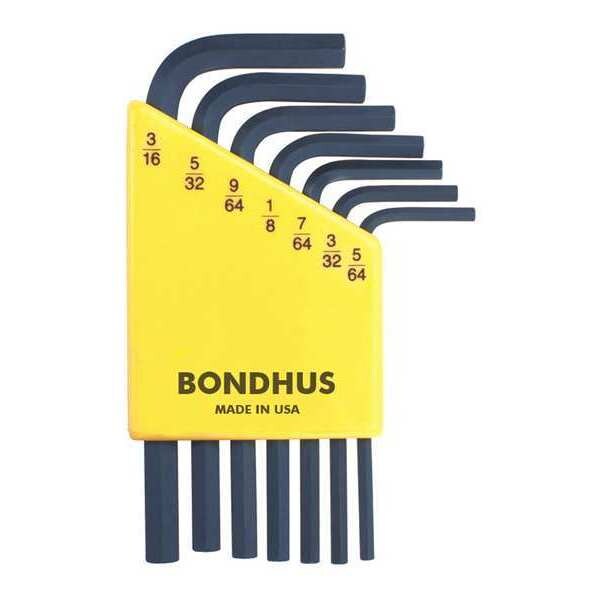 7 Piece SAE L-Shape Hex Key Set, 12245