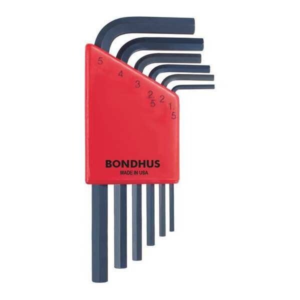 6 Piece Metric L-Shape Hex Key Set, 12246