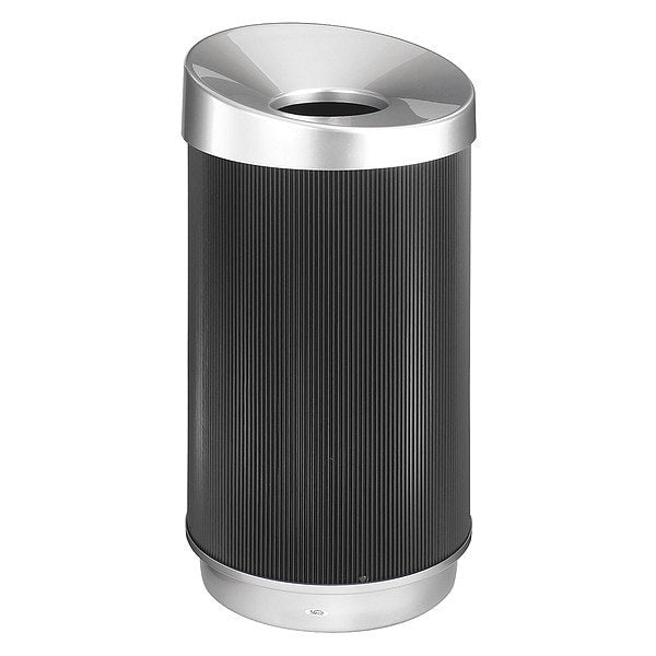 38 gal Round Trash Can, Black, 20