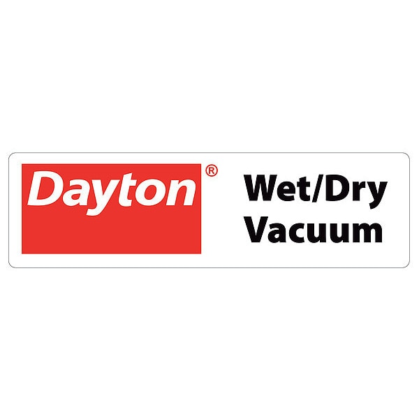 Decal, Wet/Dry Vacuum