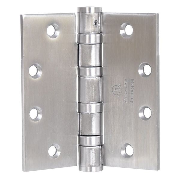 2 1/4 in W x 4 1/2 in H Dull Stainless Steel Door and Butt Hinge