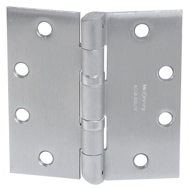 2 1/4 in W x 4 1/2 in H Dull Chrome Door and Butt Hinge