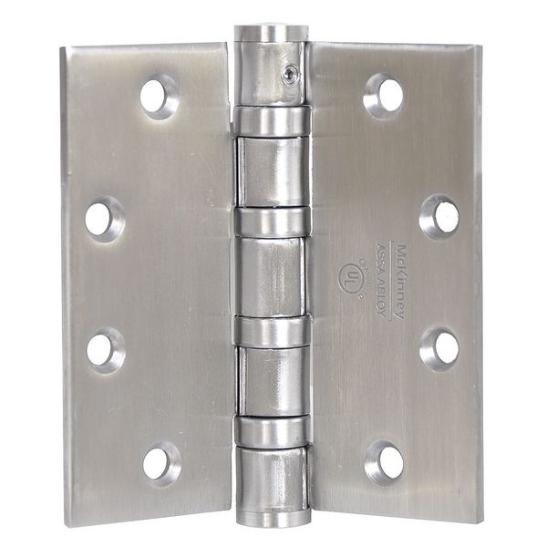 2 1/4 in W x 4 1/2 in H Dull Stainless Steel Door and Butt Hinge