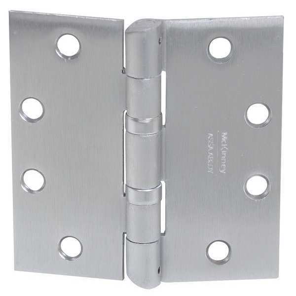 2 1/4 in W x 4 1/2 in H Dull Chrome Door and Butt Hinge