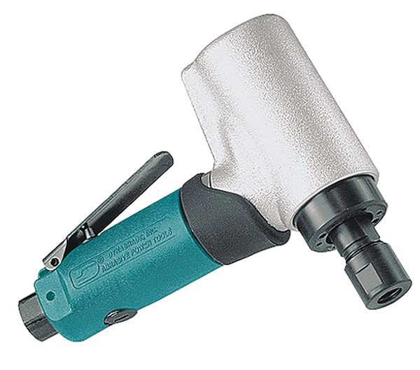 7 Degree Offset Die Grinder, 1/4 in NPT Female Air Inlet, 1/4 in Collet, Heavy Duty, 18,000 RPM