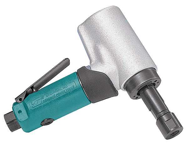 7 Degree Offset Die Grinder, 1/4 in NPT Female Air Inlet, 1/4 in Collet, Heavy Duty, 15,000 RPM