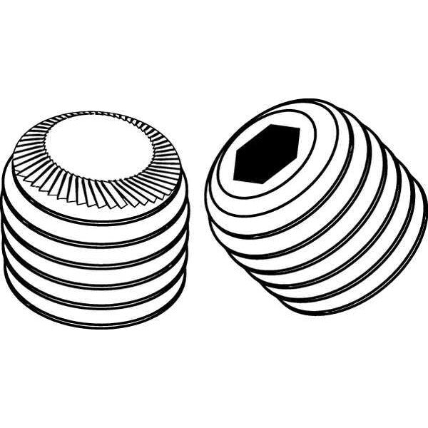 Sckt Set Scrw, Knurl Cup, 10-32x3/4, PK100