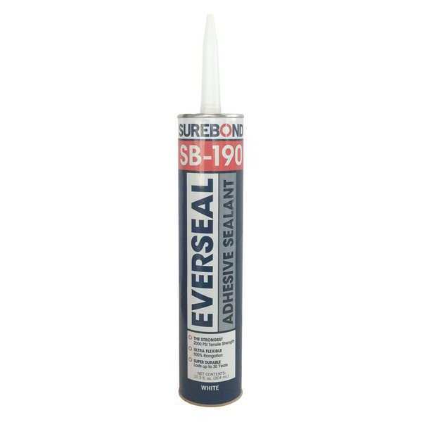 Sealant, 10.3 oz, Cartridge, White, Hybrid Base