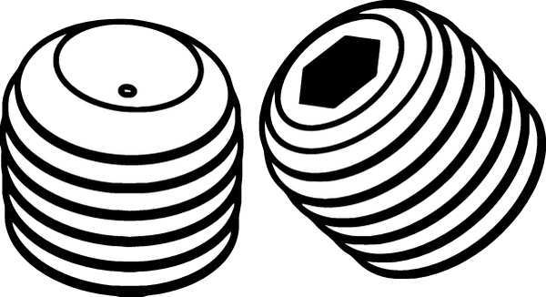 Socket Set Screw, Oval, 1/2-20x1/2, PK25